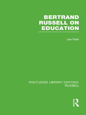 cover image of Bertrand Russell On Education